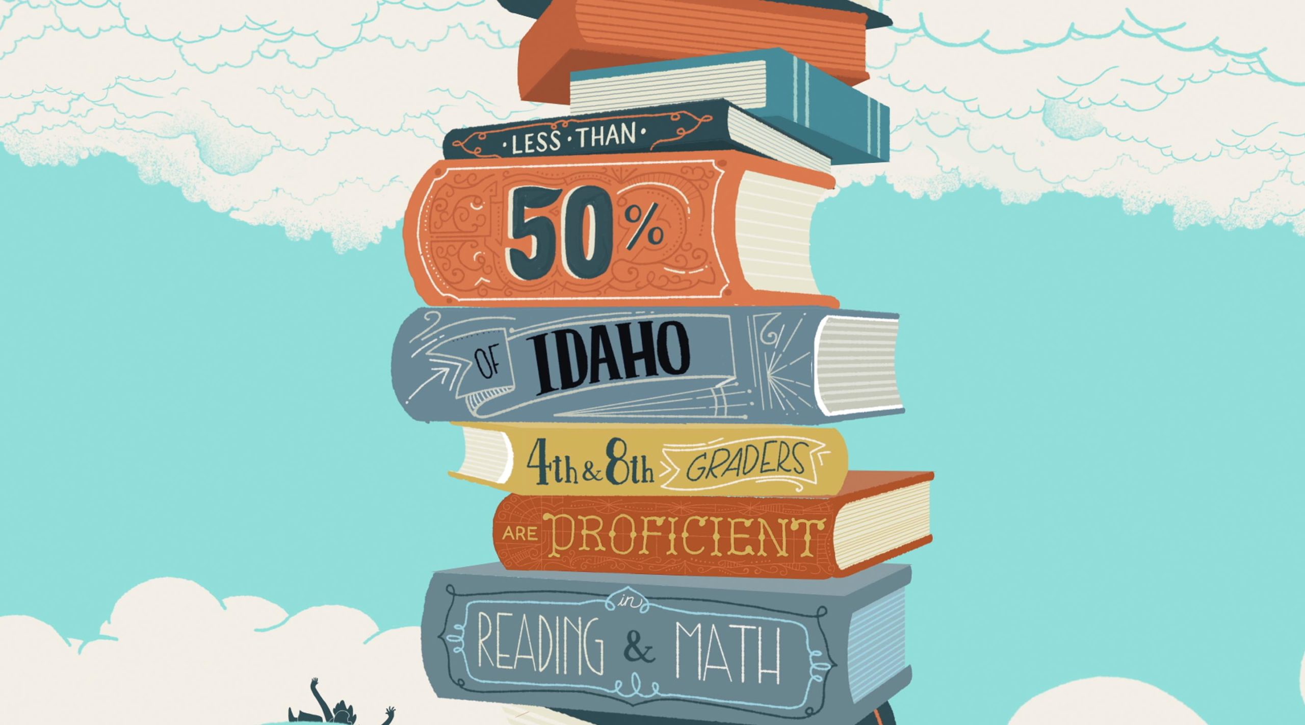 Stack of books illustration