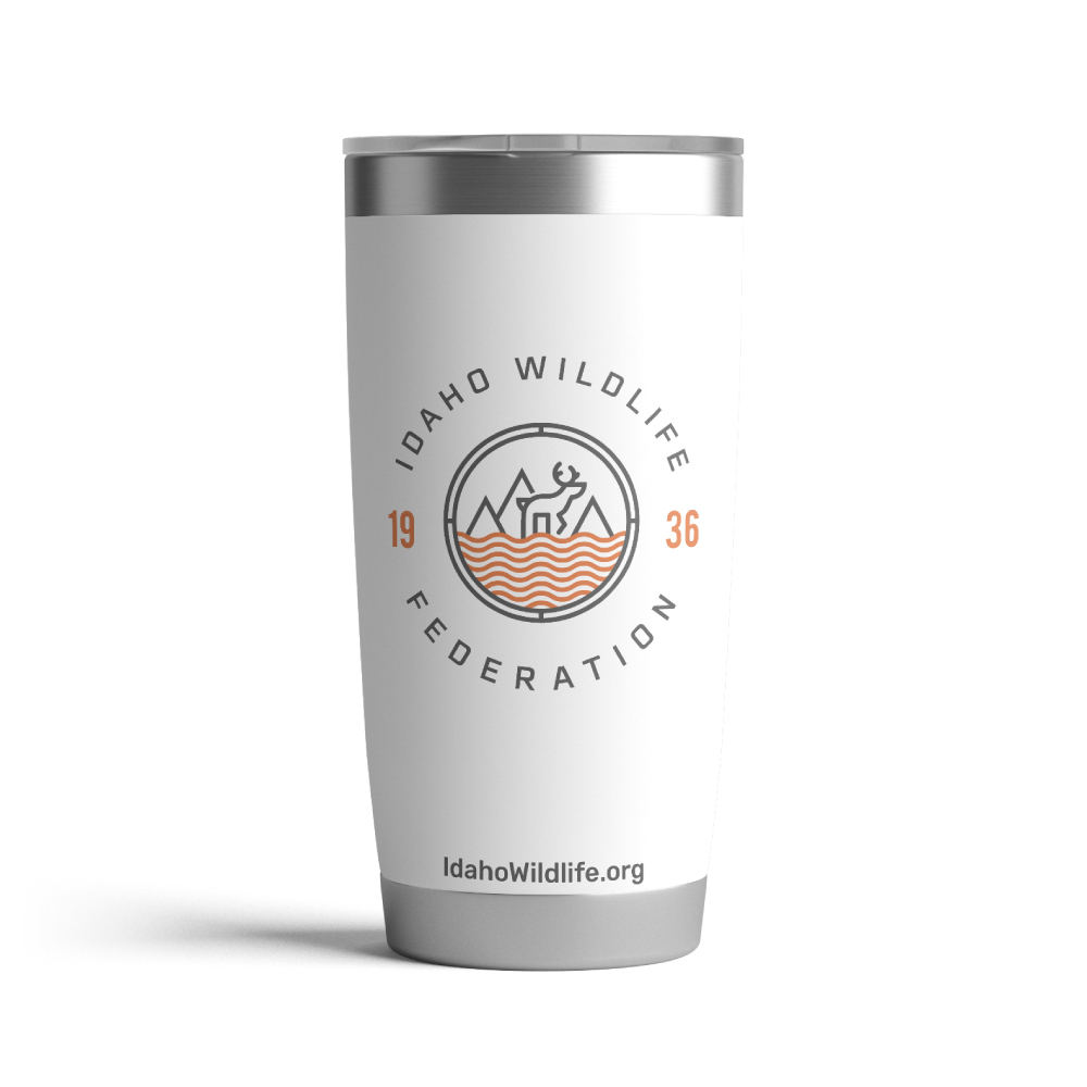 White coffee mug with IWF seal